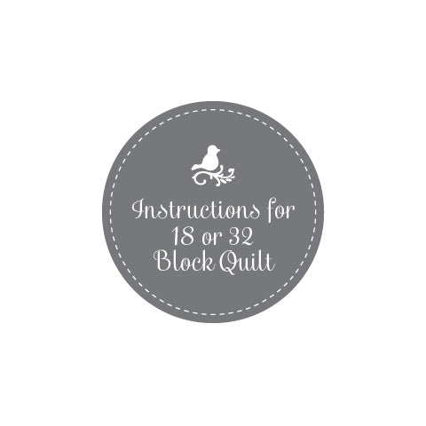 Free Instruction Booklet 18 or 32 quilt