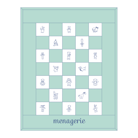 Menagerie baby quilt kit