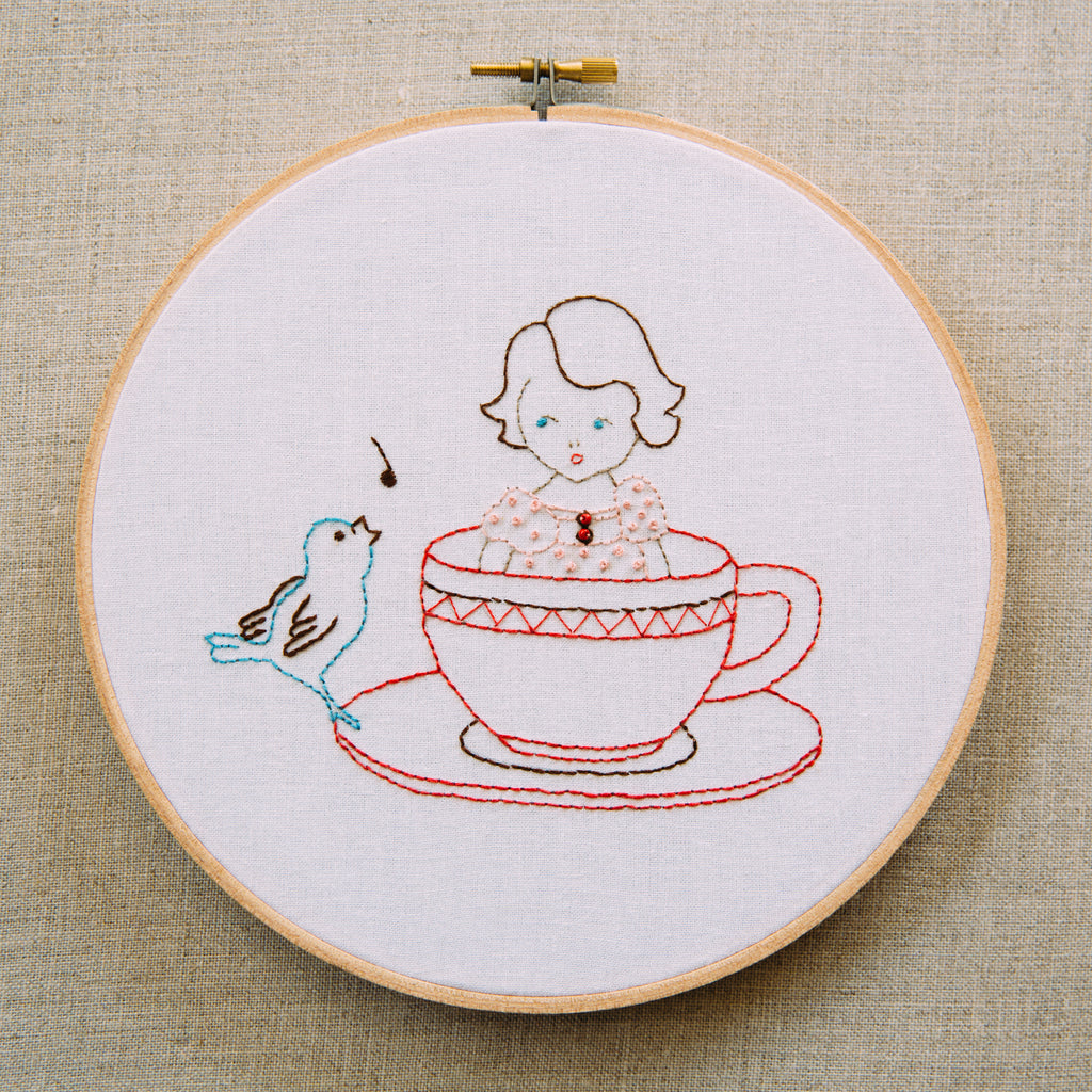 Cross Stitch Portrait Hoop Ornaments - Spot of Tea Designs
